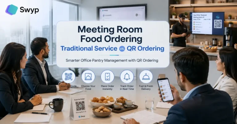 Meeting Room Food Ordering Traditional Service vs QR Ordering